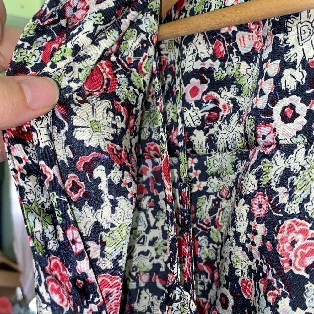 NWT Cinq a Sept Quin Floral Tie Midi Dress - Picture 6 of 8